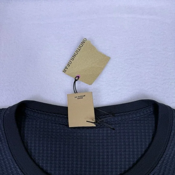 NWT Nike ACG Mens XXL Black Waffle Knit Layered Long Sleeve Shirt AQ3519-010 - Picture 3 of 10